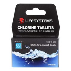Знезаражувальні таблетки для води Lifesystems Chlorine, white, Вірусні, Знезаражуючий препарат, Індивідуальні