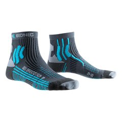 Шкарпетки X-Bionic Effektor Women's Running Socks, charcoal/effektor turquoise, 37-38, Для жінок, Бігові, Синтетичні, Італія, Швейцарія